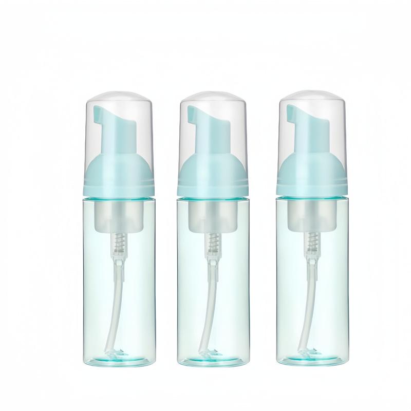 60ml Translucent Green Press Foaming Mousse Bottle for Facial Cleanser