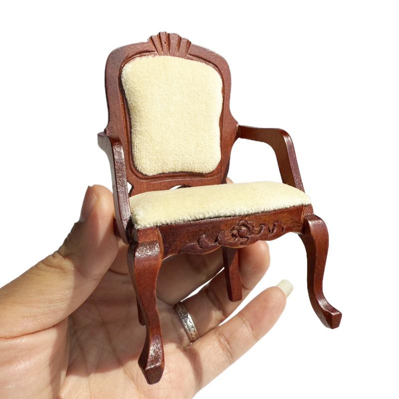 

1/12 Кукольный домик Симуляция Чайный столик Стул Набор Модель Кукла Дом Гостиная Мебель Набор стульев Декор Аксессуары для декора кукольного домика