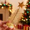 Gold Wire Pentagram Star Vintage Christmas Tree Creative Artificial Christmas Tree Desktop Decoration Statues Props Party Decor