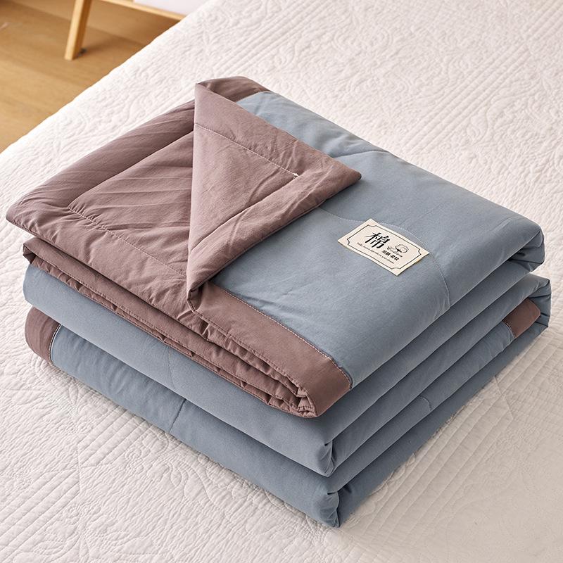 Set Coperta Estiva in Puro Cotone Lavato Giapponese - Cotone dello Xinjiang, Sottile e Fresco, Classe A, Quattro Pezzi