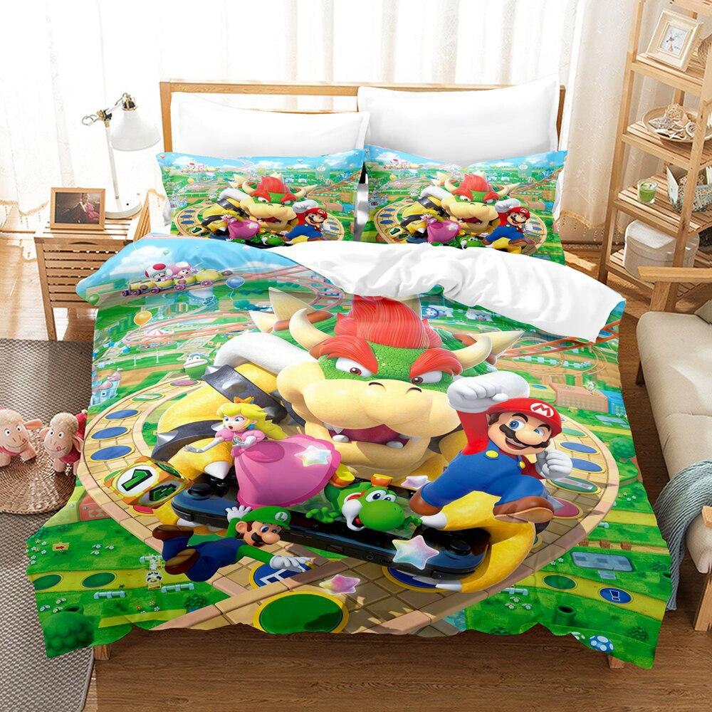 Digital 3D Printing Three-Piece Bedding Quilt Cover Pillowcase Home Textile