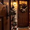 Unique Garden Ornaments Christmas Theme Welcome Doorbell, Vintage Metal Resin Hanging Door Bell, Decorative Indoor Living Room Decor Wall Mount