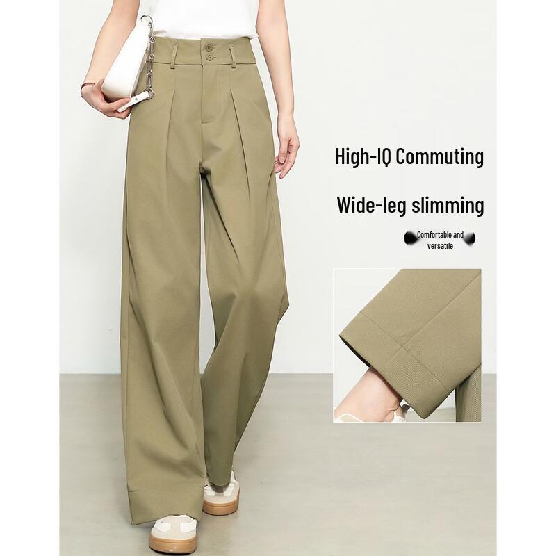 Demana Women's Casual Wide-Leg Commuter Trousers