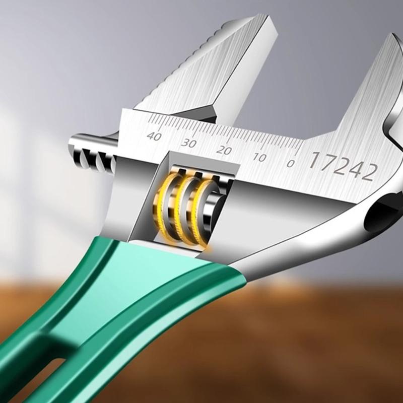 6/8inch Adjustable Wrench Professional Shifters Spanner with Wide Calibers Opening for Household