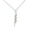 Tanzanite AA Round Pendant Necklace 925 Sterling Silver Rhodium Plated Nine Stone Pendant with Chain Gift for Women