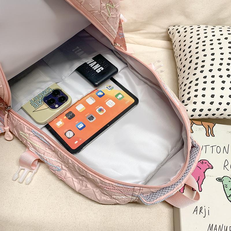 Junior High School Student Schoolbag Women's Colorful Embroidery Backpack Large Capacity Student Backpack