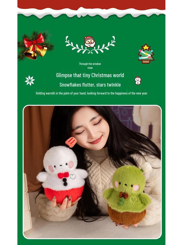 Cute Snowman & Santa Plush Christmas Ornaments - Holiday Decoration Gifts.