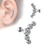 Stilvoller Knorpel Helix Tragus Stecker Ohrring Edelstahl Körperschmuck mit Zirkonia Mode Ohr Accessoires