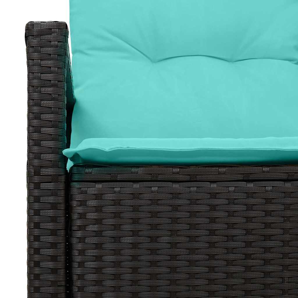 Garden Sofa with Cushions 120 x 62 x 69 cm Poly Rattan