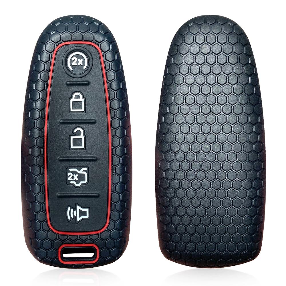 Key Case for Ford Kuga 2 2018 Silicone Car Key Cover Case for Ford Escape Explorer Edge Flex Focus Taurus Lincoln Mks Smart Key