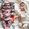 Baby Romper Jumpsuit Cotton Long Sleeve Hooded Rabbit Onesie Autumn Outwear