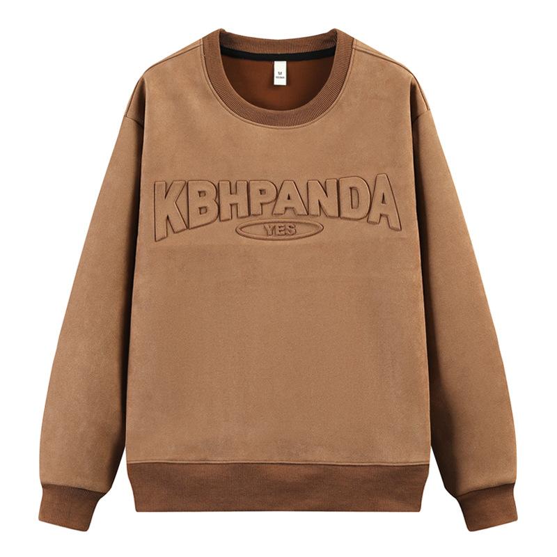 Herr Vår och Höst Casual Sweatshirt Herr Trendigt Märke Mode Bokstav Präglad Trendig Ungdom Rundhalsad Sweatshirt Herr
