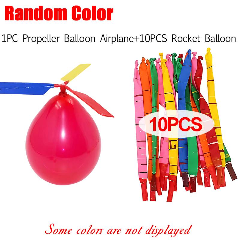 Propeller Ballons Flugzeug Ballon Rückstoß Auto DIY Wissenschaft Experiment Technologie Prop Bunter Raketen Ballon Party Zubehör ZYF