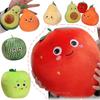 10-30cm Desene Animate Rotunde Fructe Păpușă de Pluș Pandantiv Avocado Pepene Verde Portocală Măr Pară Căpșună Jucărie de Pluș Decor Acasă Cadou Pentru Copil