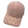 Womens Fashion Lamb Autumnwinter 2025 Baseball Cap Adjustable Fleecelined Casual Versatile Hat
