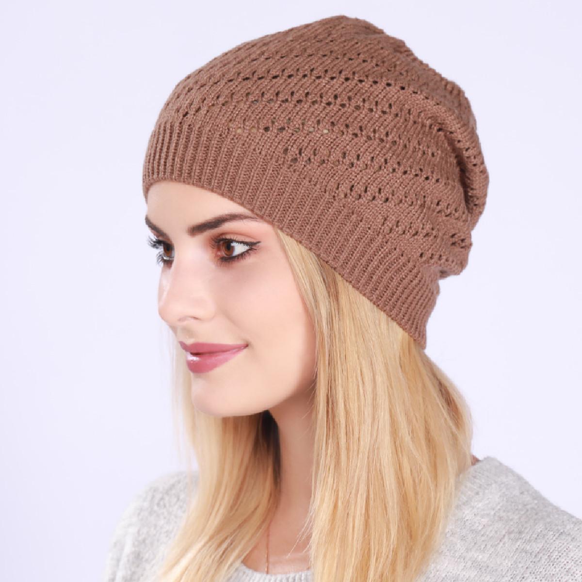 

Autumn and Winter Warm Knitted Ear Protection Pile Up Hats Single layer Women s Hats Adjustable