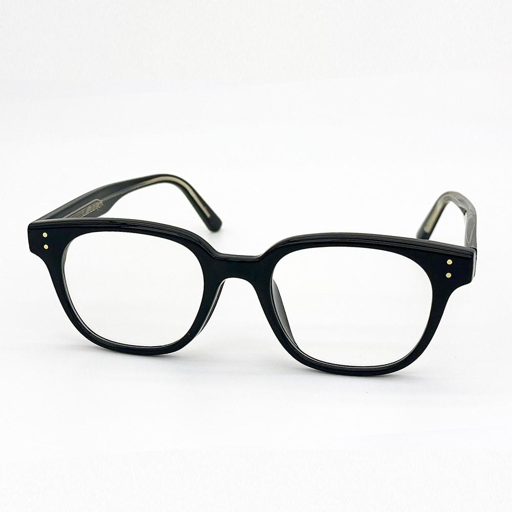 Lapeullolida Snap Black Square Horn-Rimmed Glasses