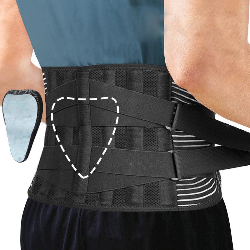 Breathable Dual-Compression Fitness Waist Belt for Sweat-Inducing Lumbar Support
