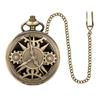 Unique Pocket Watch Case with 7pcs/set Metal Polyhedral Dices Pendant Fob Chain