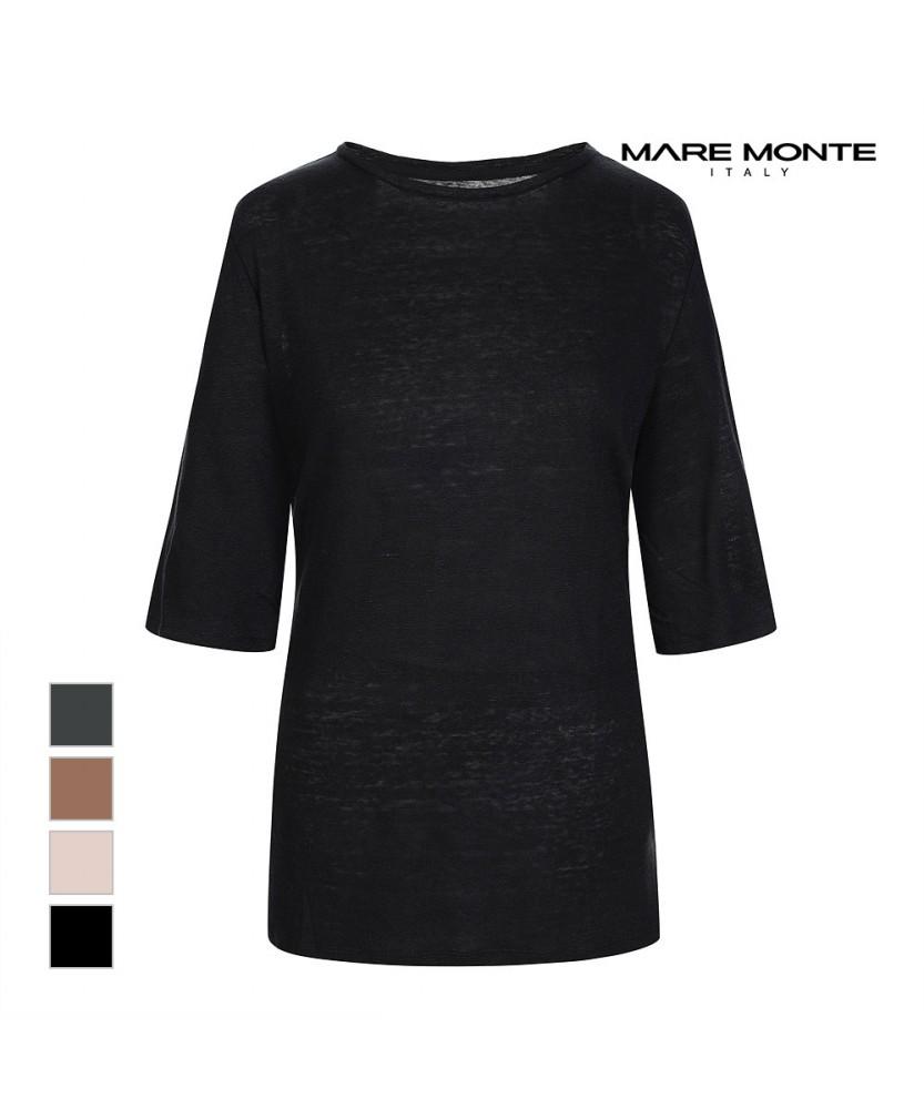 MAREMONTE 3/4 Sleeve See-Through T-Shirt_M226Mts65M0