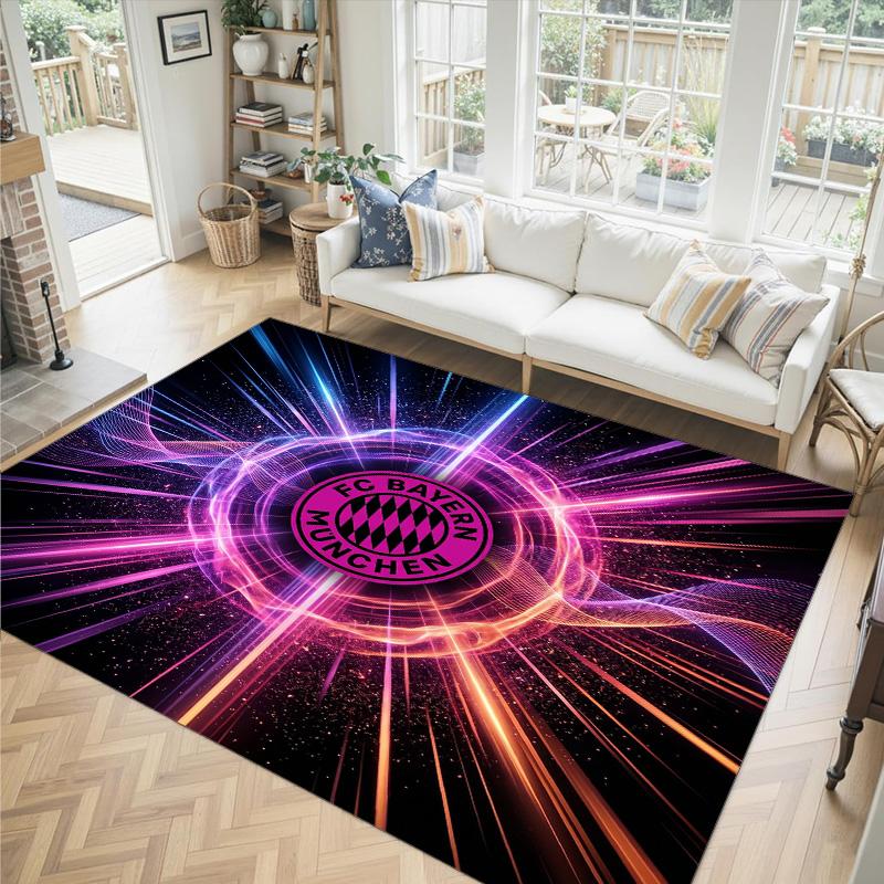 Bayern München Design Kristal Fluweel Tapijt Gezellig Niet?Antislip Bedrukt Tapijt Voor Slaapkamer Woonkamer Entree