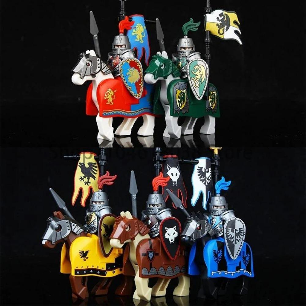 

Зеленый Дракон Вороны Рыцари Щит Фигурки MOC Средневековые Древние Рыцари Сцена Строительный Блок Креативные Игрушки для Детей