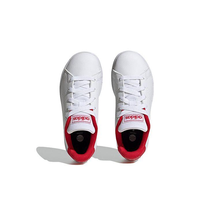 Adidas Advantage Court K White Scarlet Kids Sneakers Cloud-White Better-Scarlet H06179