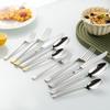 Half Gold Roman 304 Stainless Steel Cutlery Tableware Set Luxury Weeding Holiday Gift Knife Spoon Fork Teaspoon Teafork Service