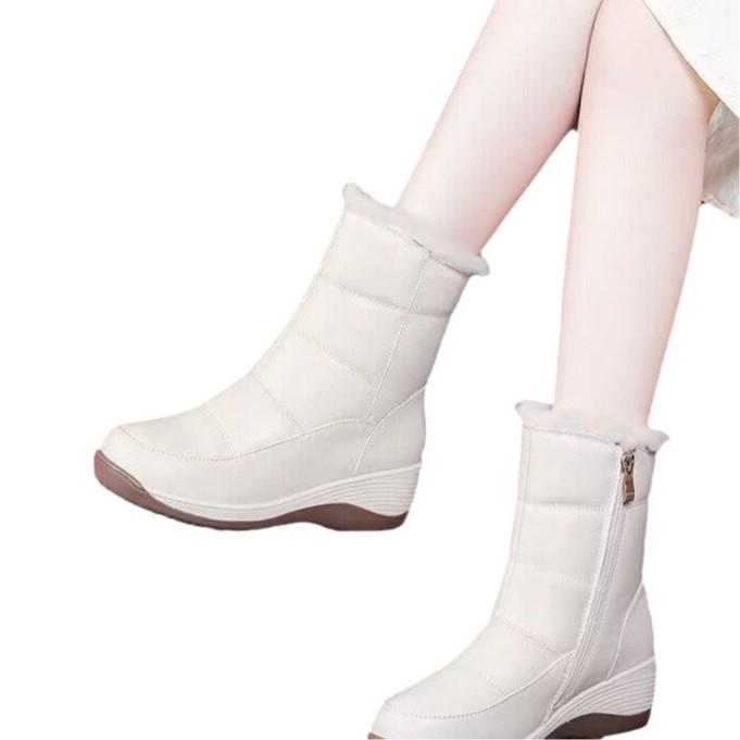 Snow Boots Women's Winter New Velvet Thickened Warm Cotton Shoes Versatile Comfortable Medium Tube Thick Sole Fashion Boots Women