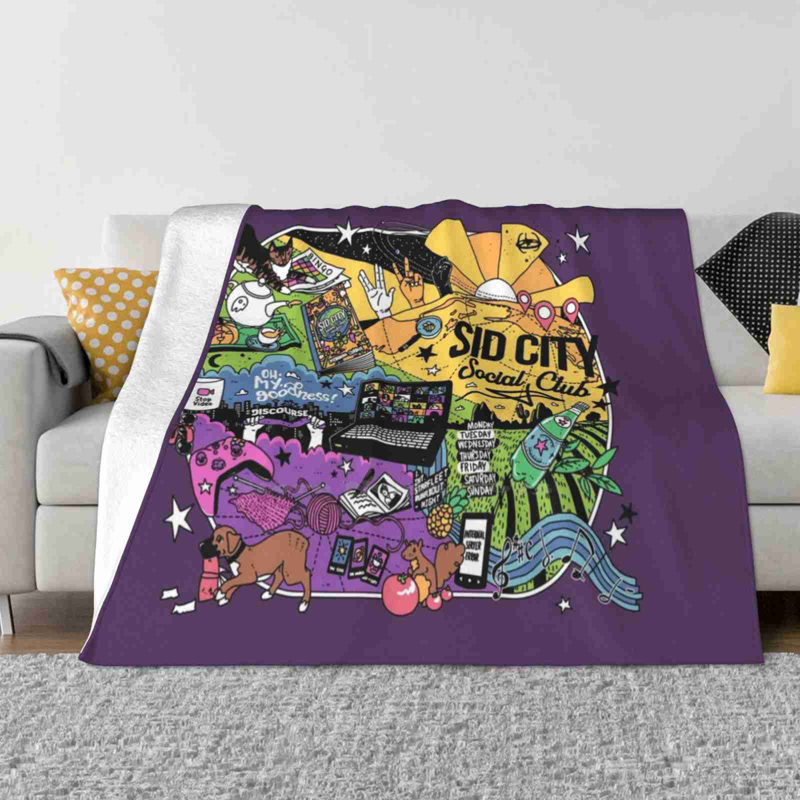 Sid City Social Club World Tour 2020 Blanket Soft Warm Travel Portable Blanket Sid City Social Club World Tour Alexander Siddig 30x40in