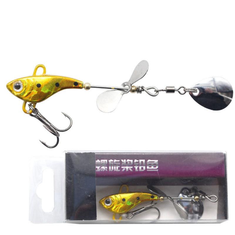 Rotierender Angelköder Spinner Löffel Blei VIB Angelköder Set 9cm/ 12g Forelle Drilling