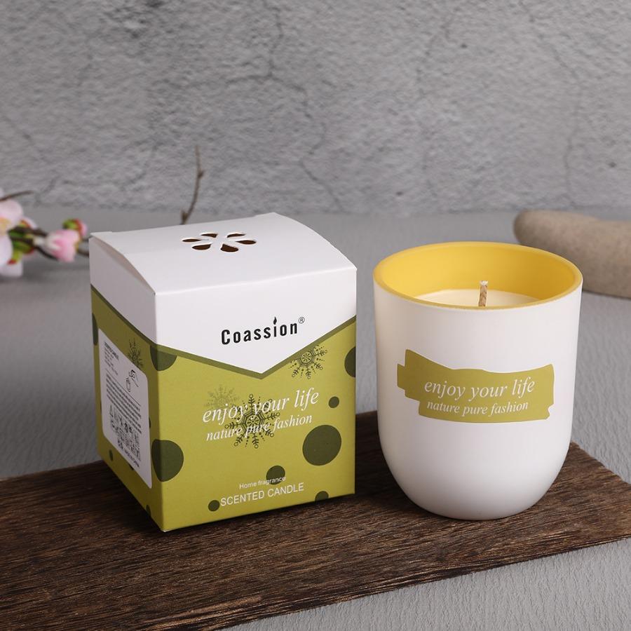 1 colored glass cup aromatherapy candle, soy wax scented candle for home decoration, bedroom decoration, birthday gift