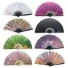 PVC Tai Chi Fan Foldable Glitter Hand Fan Elegant Bamboo Fan  for Line Dancing, Parties, and Events