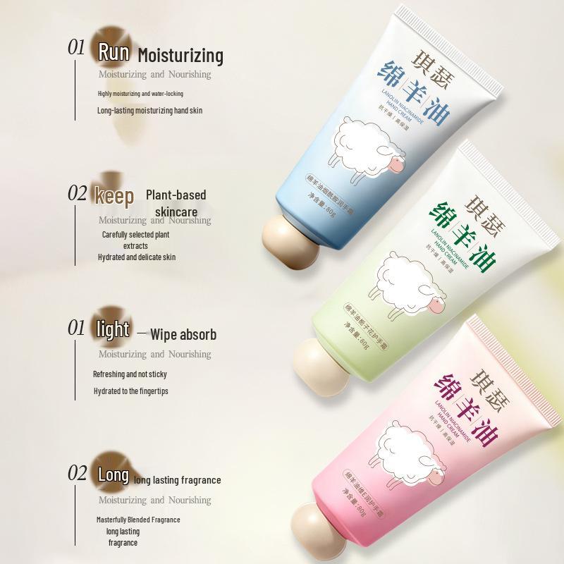 Qiser Lanolin Hand Cream: Hydrating, Nourishing, Prevents Dryness & Cracking, Softens & Beautifies Skin.