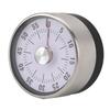 Mechanical Countdown Timer 60 Minute Magnetic Stainless Steel Visual Kitchen Timer for Cooking Kids Study White