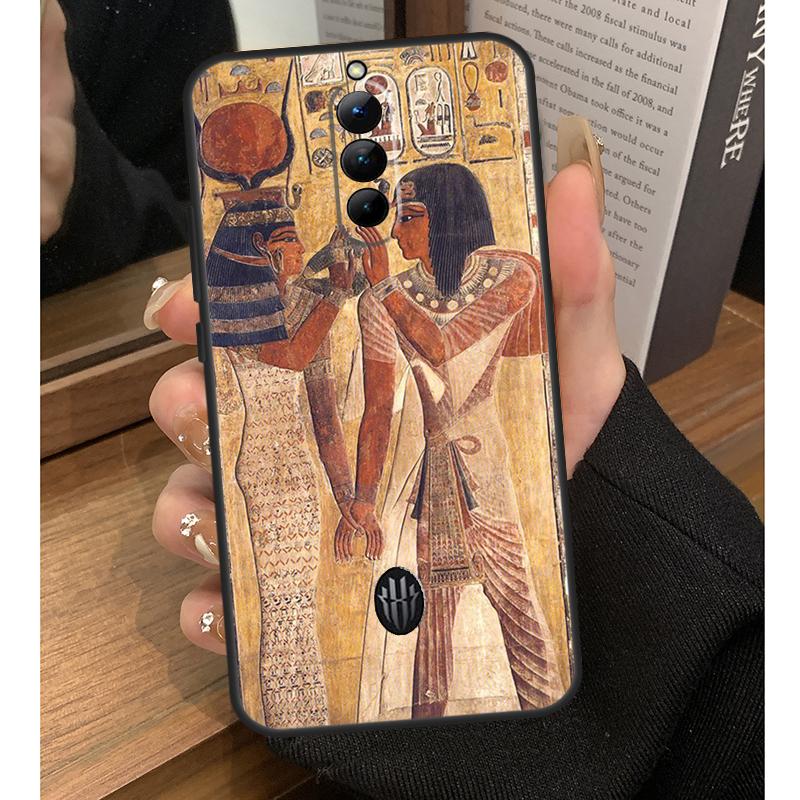 Egypt Pharaoh Mural Case For Nubia Red Magic 10 Pro Plus 6 7 Pro 6S 7S 5G 6R RedMagic 9S 8S 8 9 Pro Plus Coque