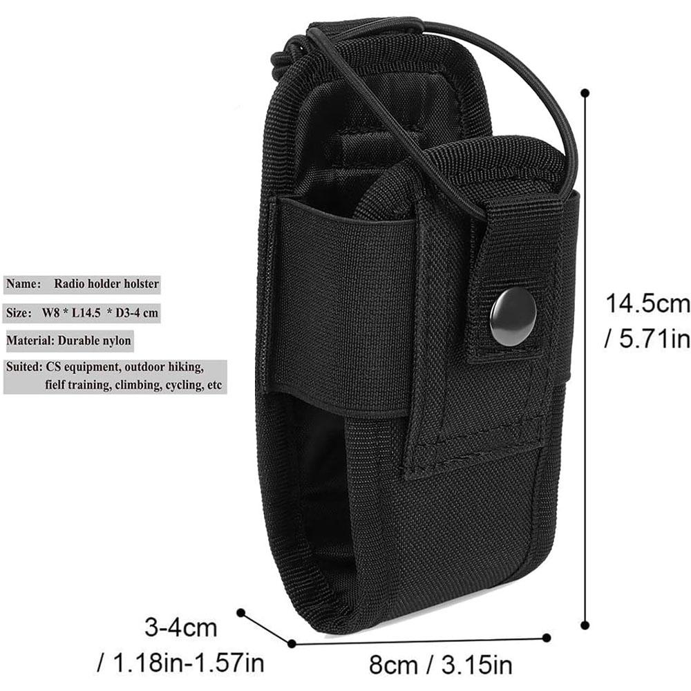 Tactical Walkie-Talkie Bag Radio Case Intercom Universal Pouch for Duty Belt Radio Holster Tactical Hunting Camping Adventure