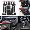 for   BMW X1 IX1 2024 X2 IX2 Anti-Slip Gate Slot Mat Interior Accessories Door Groove Pad Cup Holder Rubber Coaster