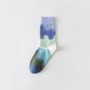 Gradient Socks Niche Design Pure Cotton Socks Personalized Oil Painting Internet Celebrity Trendy Versatile Mid-Leg Socks