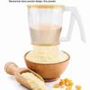 Fine Sugar Powder Flour Sieve Filter With Lid Kitchen Baking Pastry Cup Flour Sifter Strainer Plastic Kitchen Tools