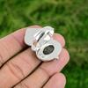 Natural Labradorite Gemstone Statement Bird Adjustable Ring 925 Silver For Girls