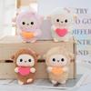 Cute Plush Bib Sheep Keychain Cartoon Animal Stuffed Charm for Backpack Decoration Girls Easter Gift