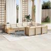 VidaXL Garden Lounge Set 11 Pcs with Beige Cushions Wicker 3262057