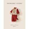 Girls' Children's Clothing Set 2025 Winter New Style Red Thickened Children's Clothes New Year's Outfit Baby Girl Hanfu Winter Clothing