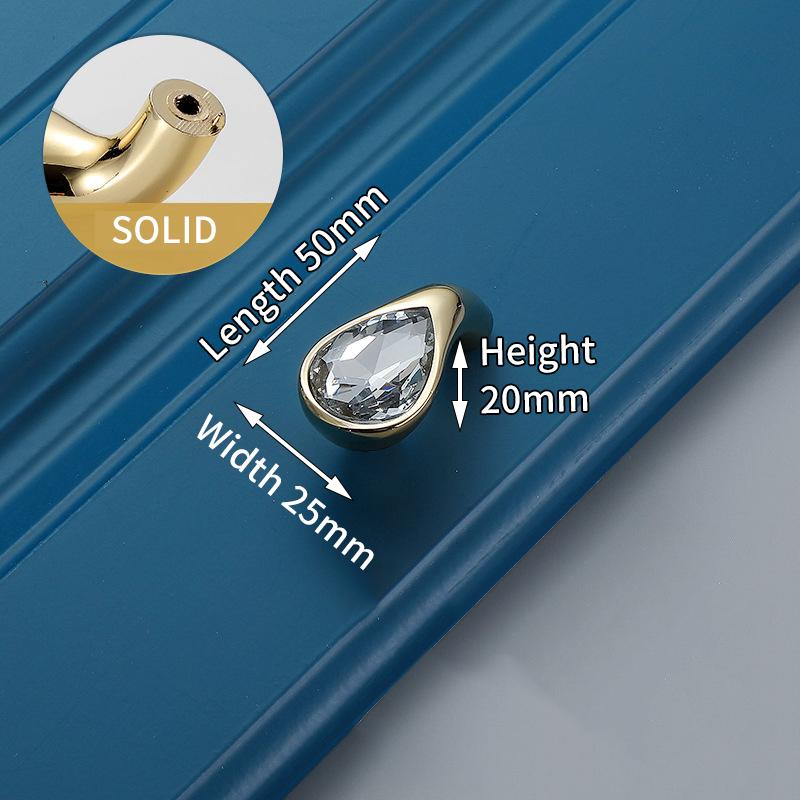 

KAK Crystal Gold Cabinet Knobs and Handles Gold Shoebox Closet Door Drawer Knobs Wardrobe Pulls Pullers with Screws Hardware
