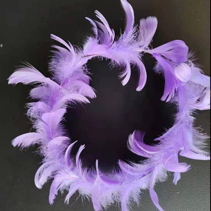 

1 шт. Повязка на голову Аксессуар для волос Светящийся Сверкающий Светодиодный Светящийся Венок из перьев Пуховый венок Венок из гусиного пуха Обруч для волос