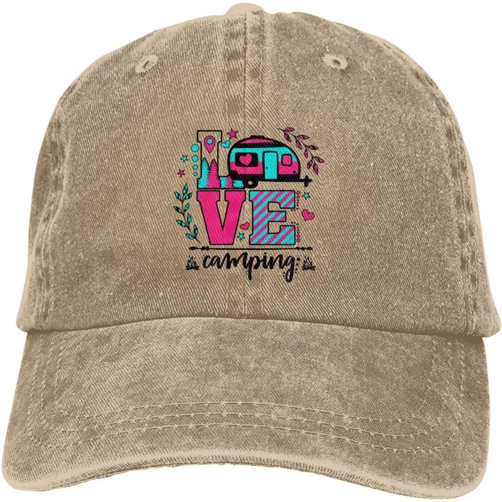 Welcome To Our Campsite Denim Baseball Cap Golf Dad Hat Adjustable Original Classic Low Profile Cotton Hat Men Women