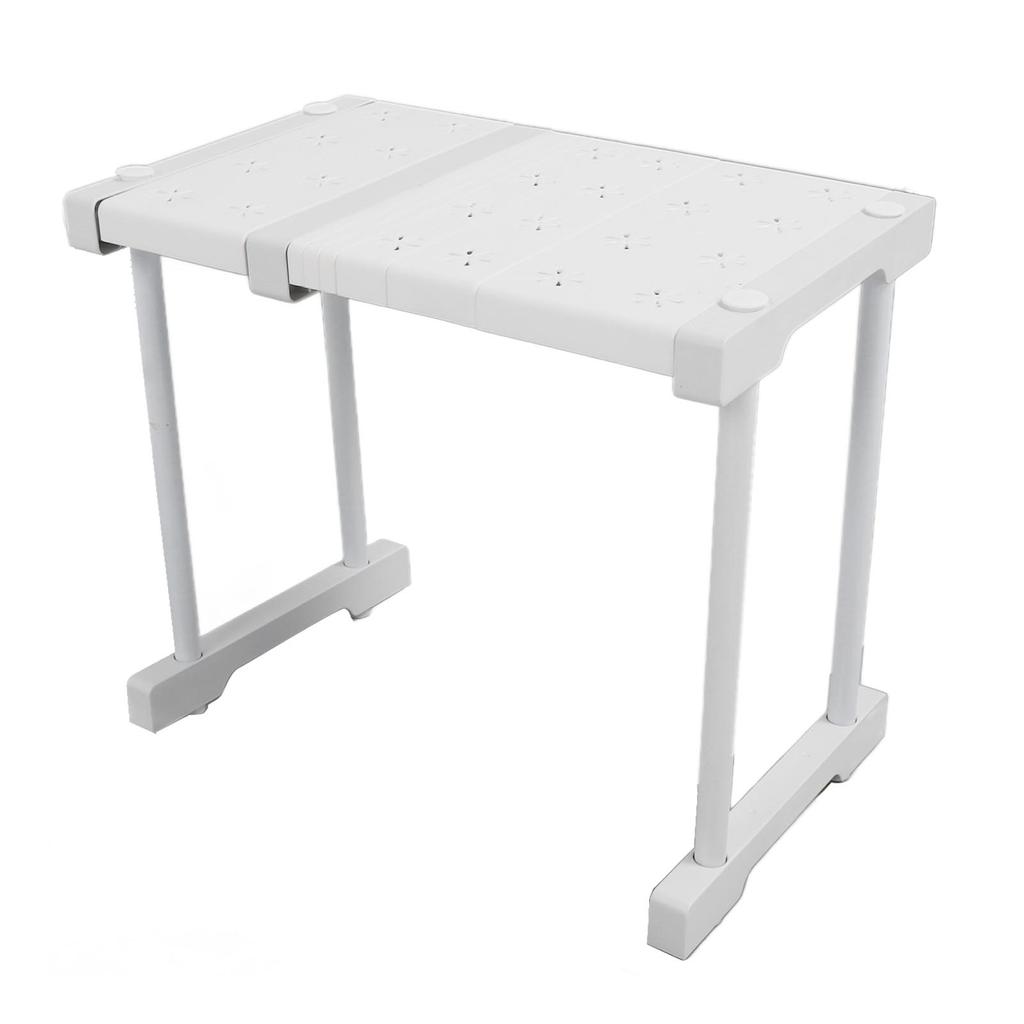 Expandable Shelf Stackable 121lb Load Bearing Divider Storage Rack for Closet Cabinet Cupboard Length 27‑38cm