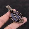 Böses Auge Purpurit Anhänger Kupferdraht gewickelter Anhänger Mondstein Edelstein Anhänger Handgefertigter Anhänger Kupferschmuck Brandneuer Anhänger zum Verschenken