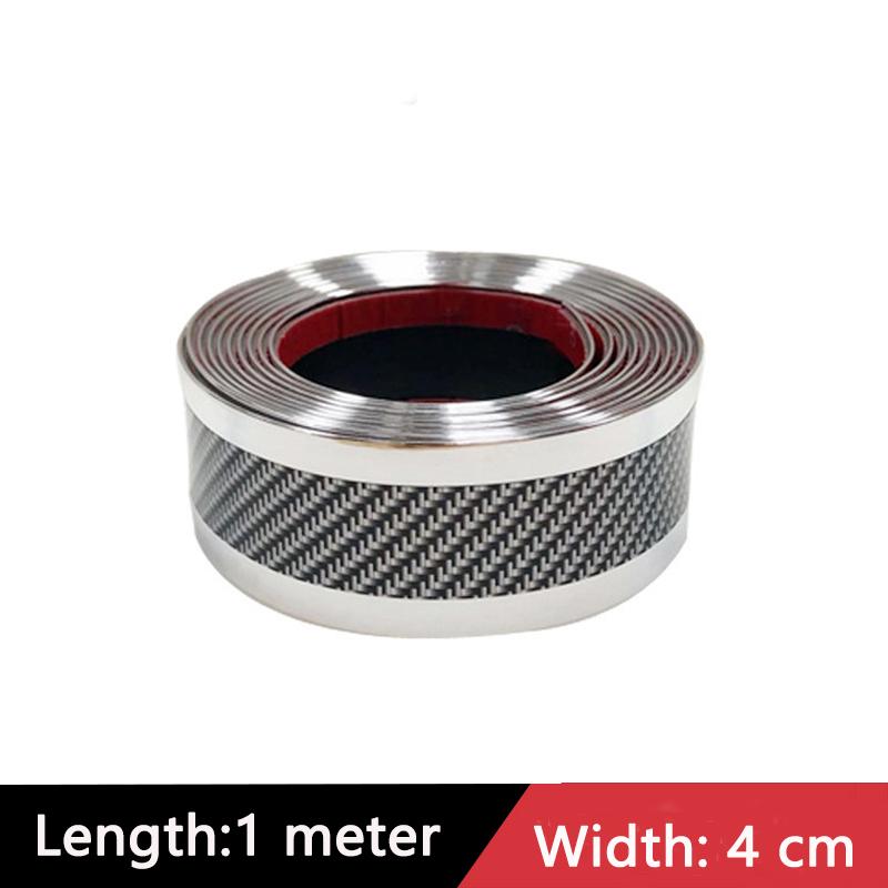 Autocolante de protecție pentru prag de mașină, bandă de cauciuc anti zgârieturi din fibră de carbon, protecție pentru prag de mașină, film autocolant pentru mașină